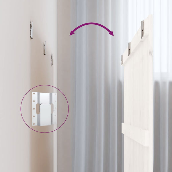 Wand Kopfteil Weiß 185cm Kiefer Massivholz
