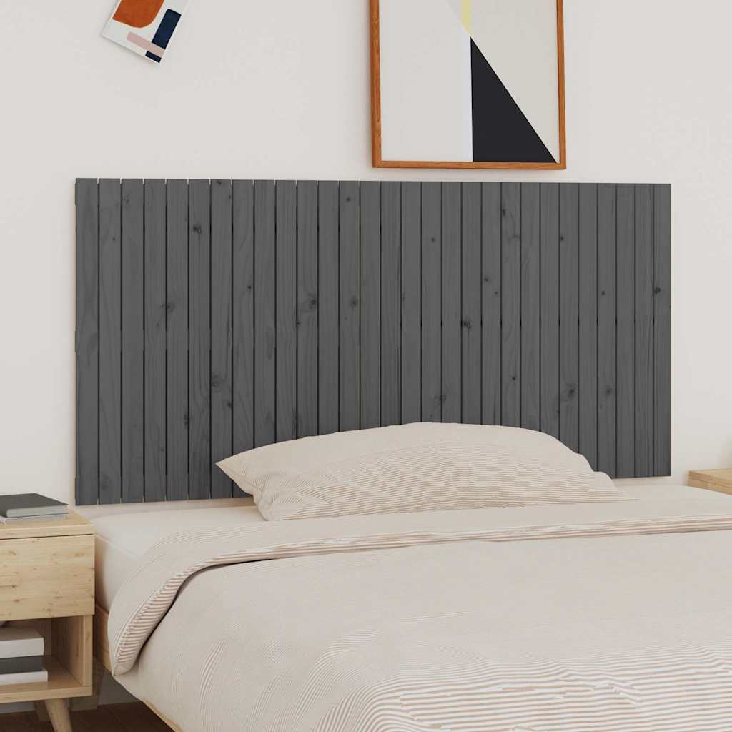 Graues Wand Kopfteil 185cm Massivholz