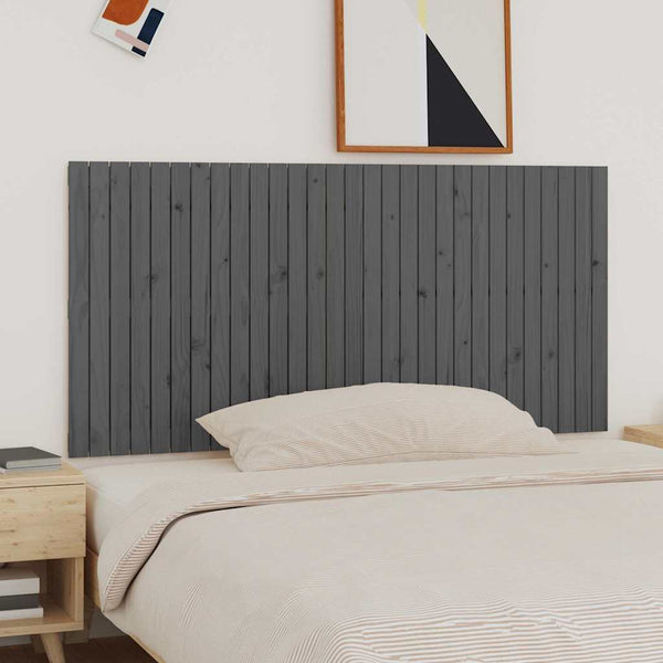 Graues Wand Kopfteil 185cm Massivholz