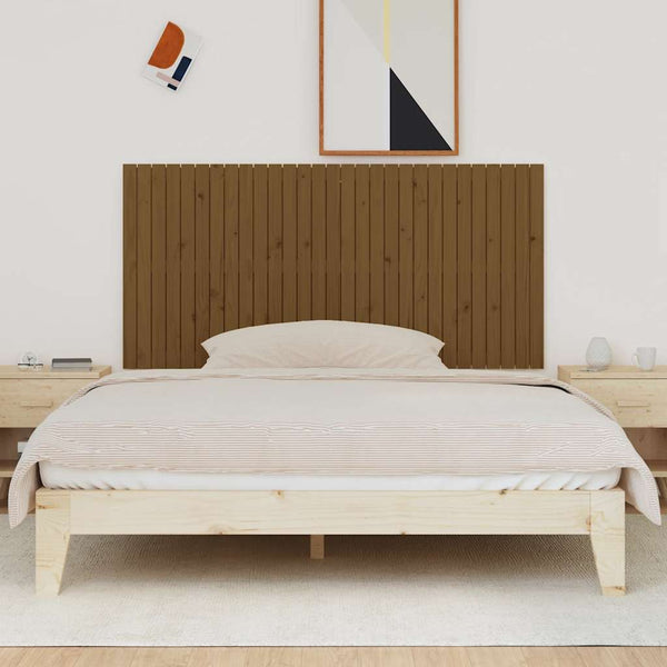 Wand Kopfteil Honigbraun 185x90 cm Kiefer Massivholz