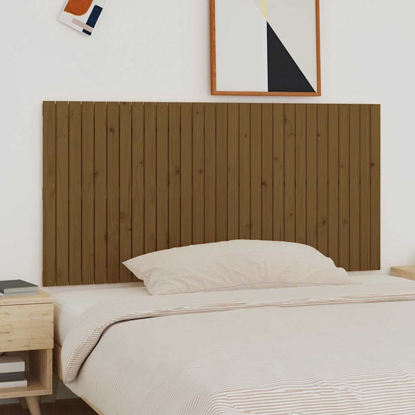 Wand Kopfteil Honigbraun 185x90 cm Kiefer Massivholz