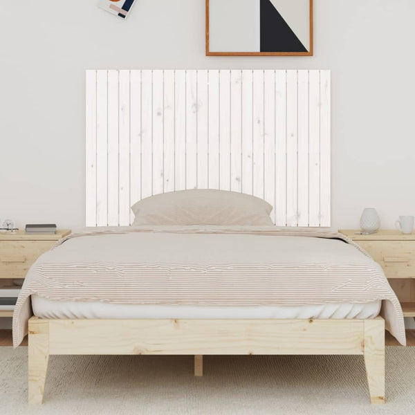 Wand Kopfteil Weiß 140x90cm Kiefer Massivholz