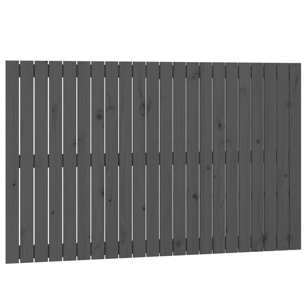 vidaXL Wall Headboard Grey 140x3x90 cm Solid Pine Wood