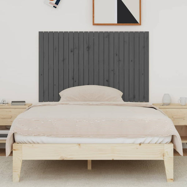 Graues Wand-Kopfteil 140 cm Kiefer Massivholz