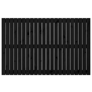 Schwarzes Wand-Kopfteil 140cm Kiefer Massivholz