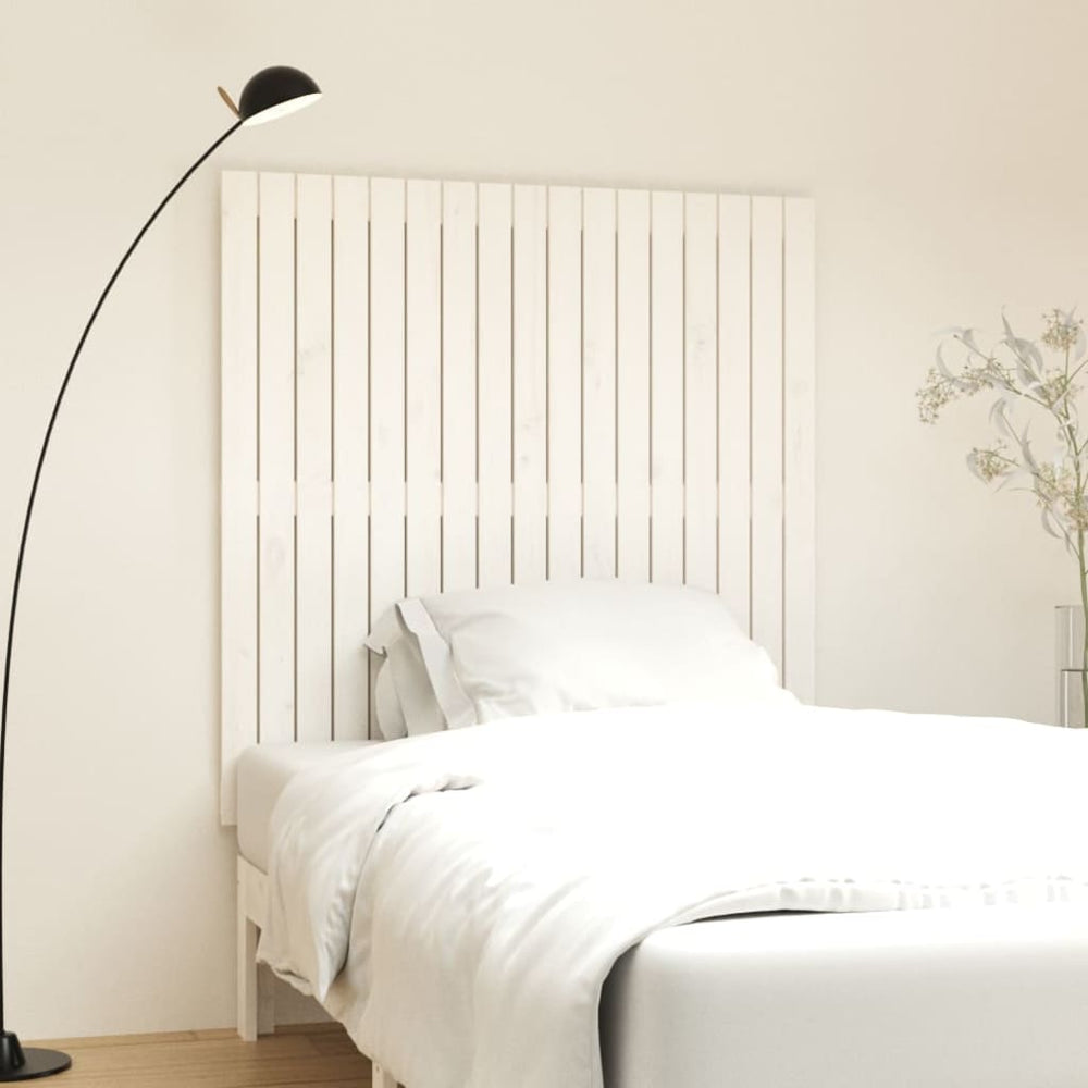 vidaXL Wall Headboard White 108x3x110 cm Solid Pine Wood