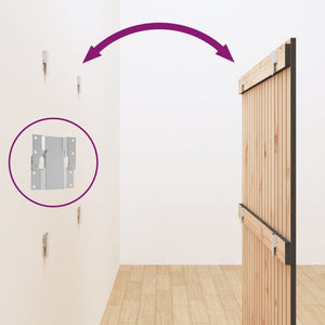 Graues Wand-Kopfteil 108cm Kiefer Massivholz