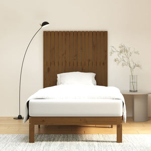 Wand Kopfteil Honigbraun Kiefer Massivholz 108cm