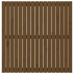 Wand Kopfteil Honigbraun Kiefer Massivholz 108cm