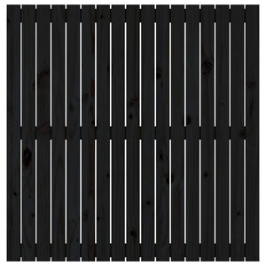Schwarzes Wand-Kopfteil 108 cm Kiefer Massivholz