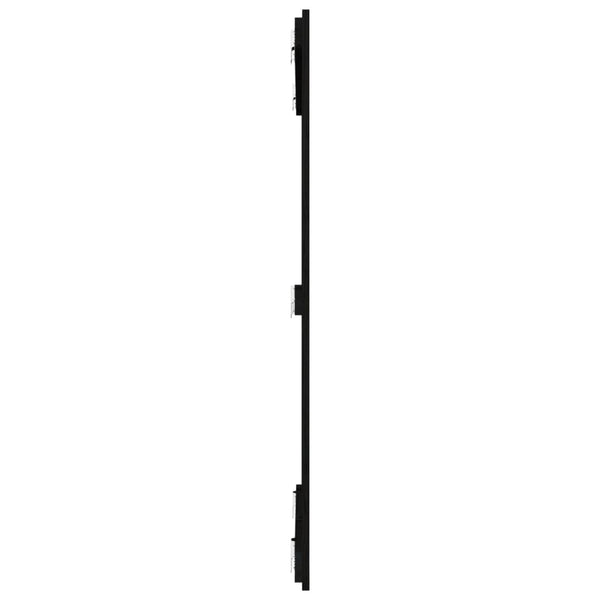 Schwarzes Wand-Kopfteil 108 cm Kiefer Massivholz