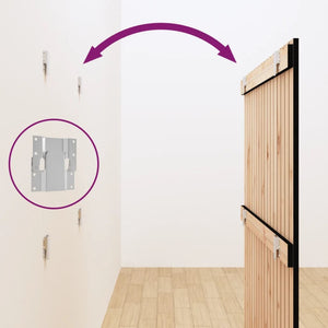 Schwarzes Wand-Kopfteil 108 cm Kiefer Massivholz