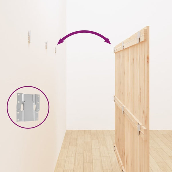 Wand Kopfteil 204 cm Kiefer Massivholz