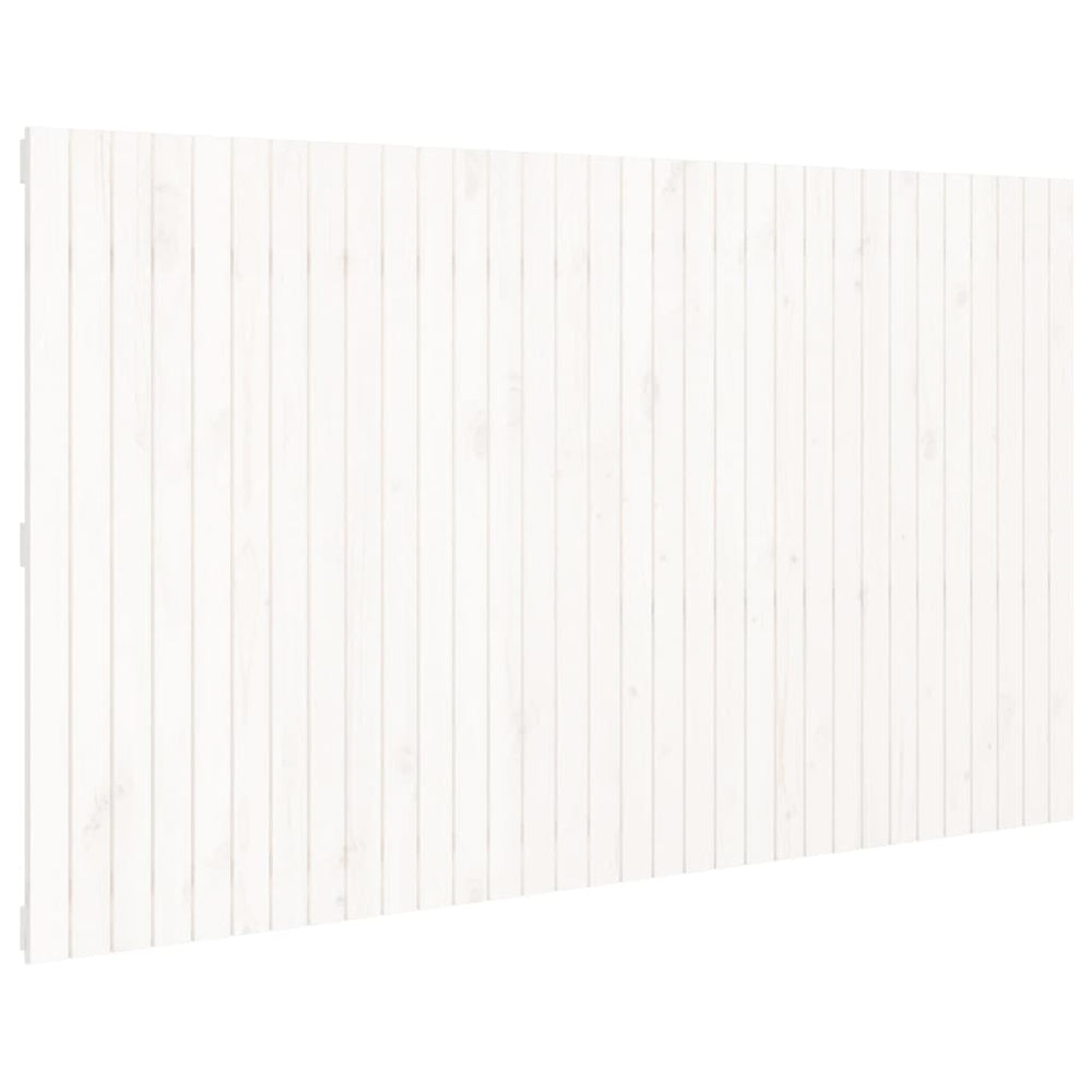 vidaXL Wall Headboard White 204x3x110 cm Solid Pine Wood