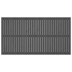 Wand Kopfteil Grau 204cm Kiefer Massivholz