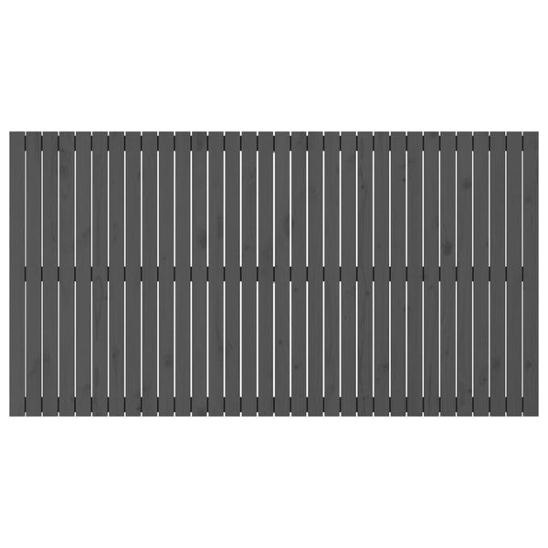 Wand Kopfteil Grau 204cm Kiefer Massivholz