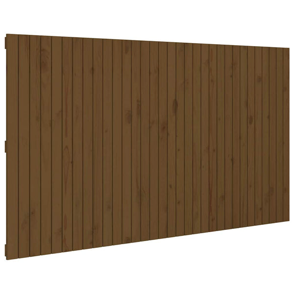 Wand Kopfteil Honigbraun 204cm Kiefer Massivholz
