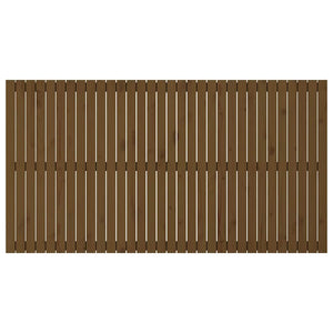Wand Kopfteil Honigbraun 204cm Kiefer Massivholz