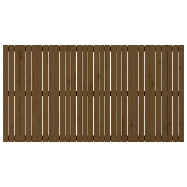 Wand Kopfteil Honigbraun 204cm Kiefer Massivholz