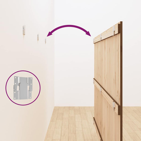 Wand Kopfteil Honigbraun 204cm Kiefer Massivholz