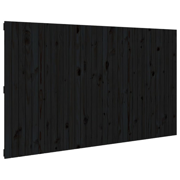 Schwarzes Wandkopfteil 204cm Kiefer Massivholz