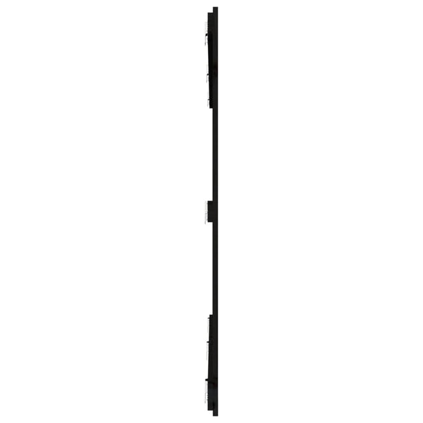 Schwarzes Wandkopfteil 204cm Kiefer Massivholz