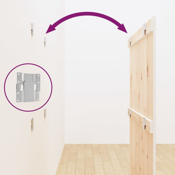 Wand Kopfteil Weiß 95,5cm Kiefer Massivholz