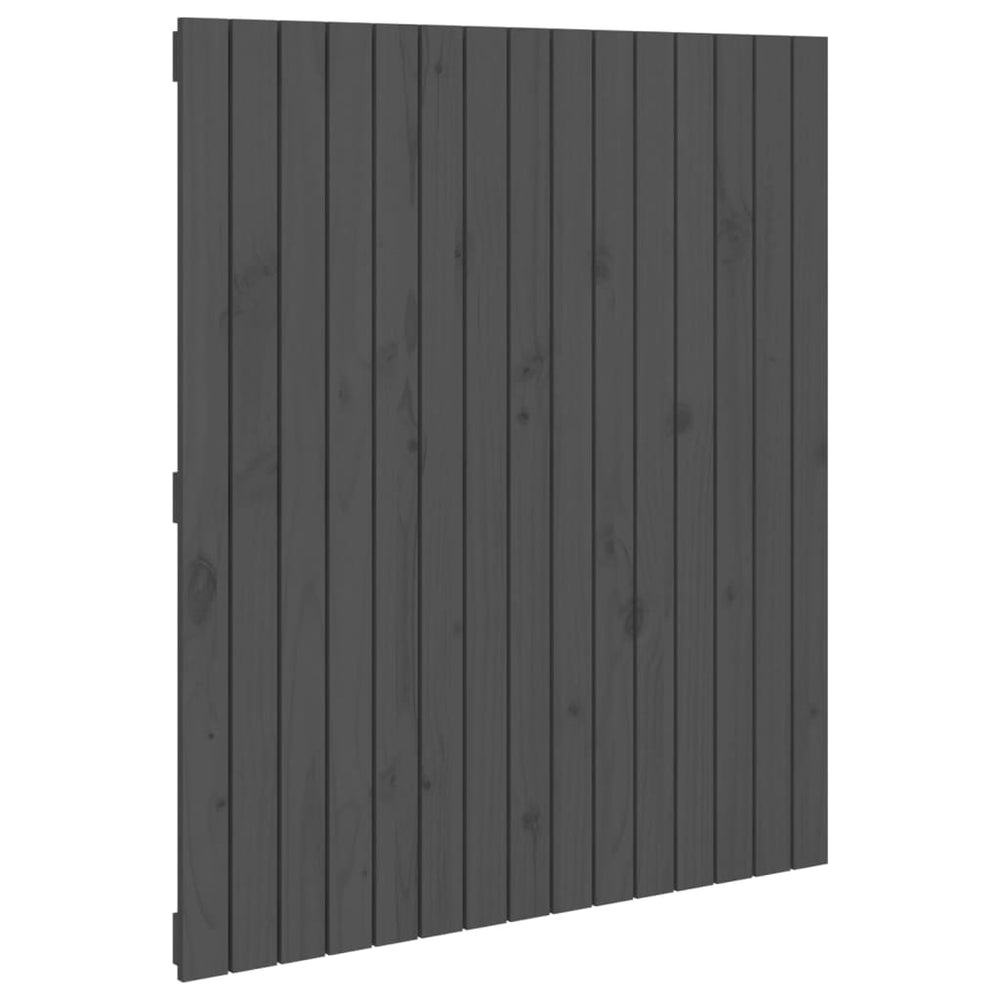 vidaXL Wall Headboard Grey 95.5x3x110 cm Solid Pine Wood