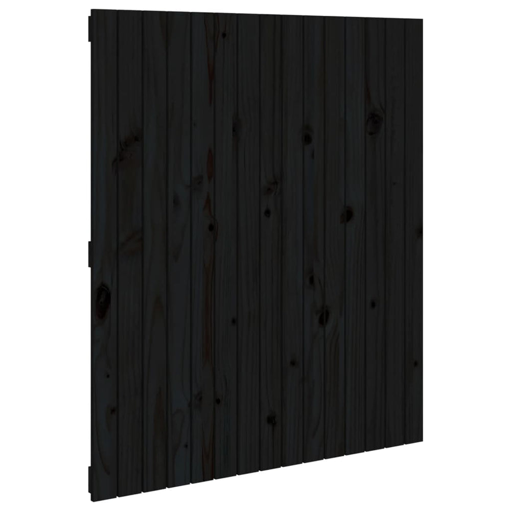 vidaXL Wall Headboard Black 95.5x3x110 cm Solid Pine Wood