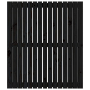 Schwarzes Wand-Kopfteil 95,5cm Kiefer Massivholz