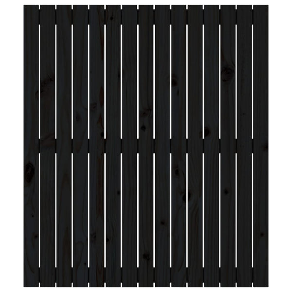 Schwarzes Wand-Kopfteil 95,5cm Kiefer Massivholz