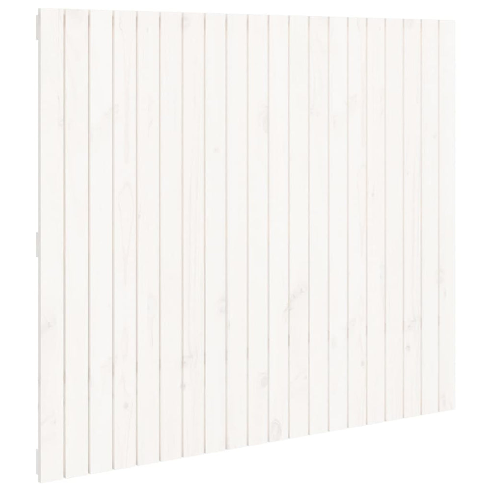 vidaXL Wall Headboard White 127.5x3x110 cm Solid Pine Wood