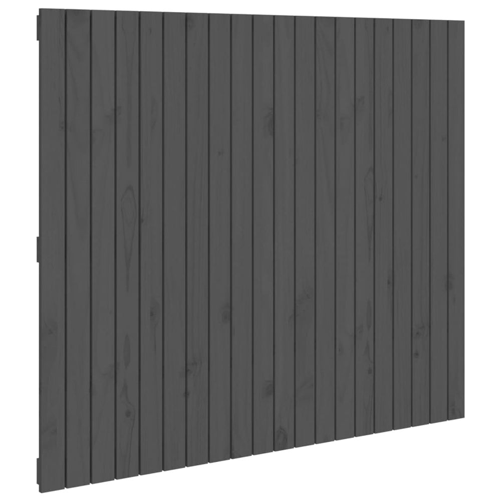 vidaXL Wall Headboard Gray 127.5x3x110 cm Solid Pine Wood