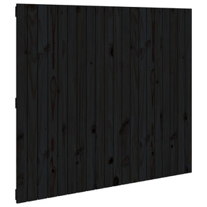 Schwarzes Wand-Kopfteil 127,5 cm Kiefer Massivholz