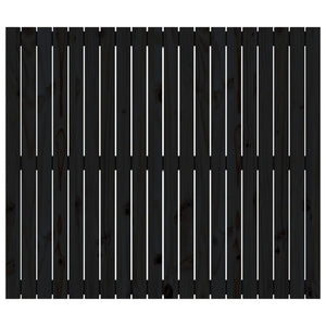 Schwarzes Wand-Kopfteil 127,5 cm Kiefer Massivholz