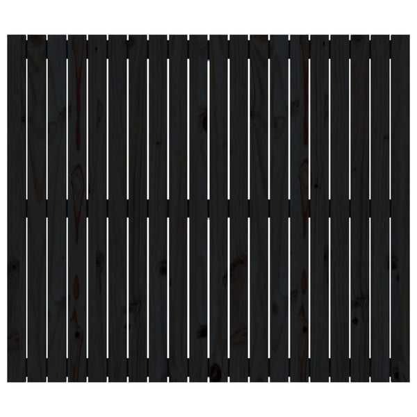 Schwarzes Wand-Kopfteil 127,5 cm Kiefer Massivholz