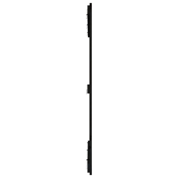 Schwarzes Wand-Kopfteil 127,5 cm Kiefer Massivholz