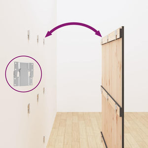 Graues Wand-Kopfteil 146,5cm Kiefer Massivholz