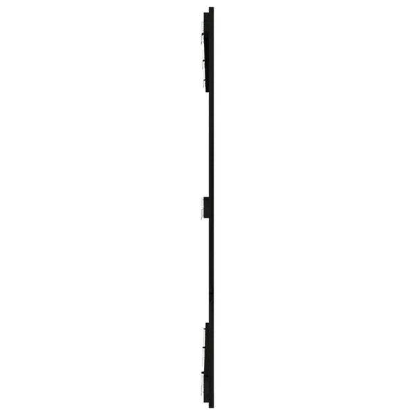 Schwarzes Wandkopfteil 146,5 cm Kiefer Massivholz