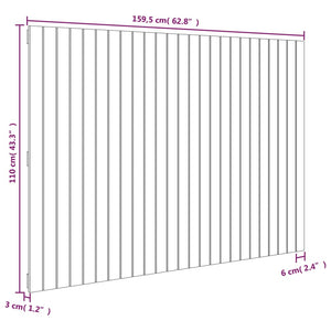 Wand Kopfteil 160cm Kiefer Massivholz