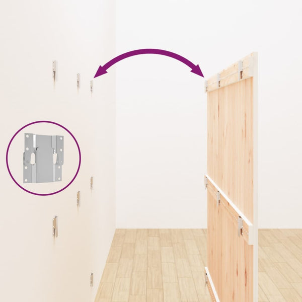 Wand Kopfteil Weiß Kiefer Massivholz 160cm