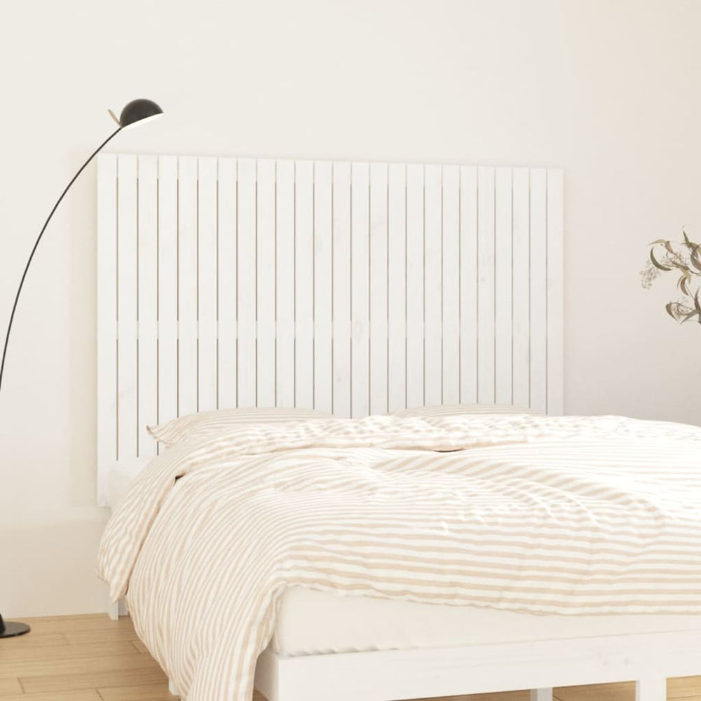 Wand Kopfteil Weiß Kiefer Massivholz 160cm