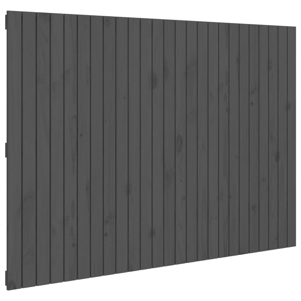 vidaXL Wall Headboard Grey 159.5x3x110 cm Solid Pine Wood