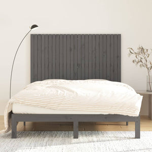 Wand Kopfteil Grau 159,5cm Massivholz