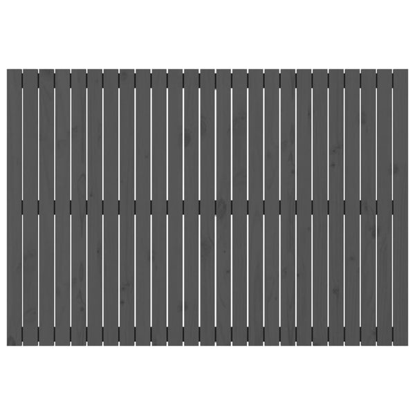Wand Kopfteil Grau 159,5cm Massivholz