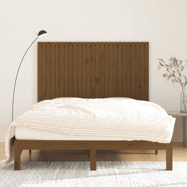 Wand Kopfteil Honigbraun 160cm Massivholz