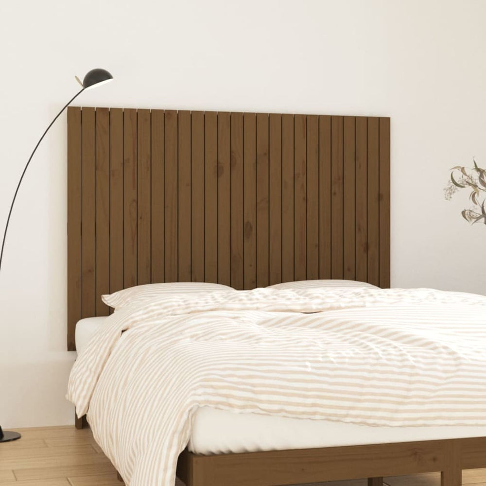 vidaXL Wall Headboard Honey Brown 159.5x3x110 cm Solid Pine Wood