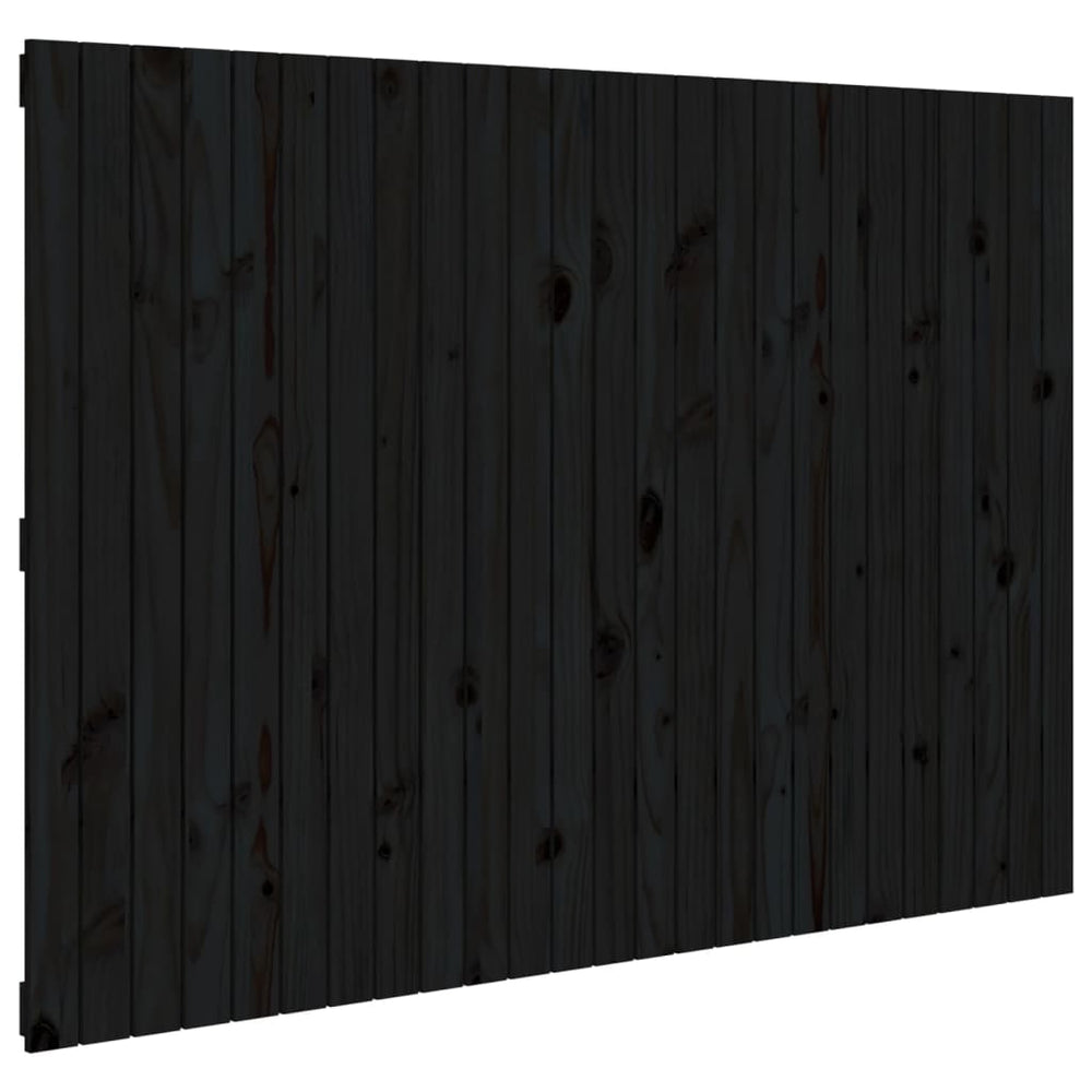 vidaXL Wall Headboard Black 159.5x3x110 cm Solid Pine Wood