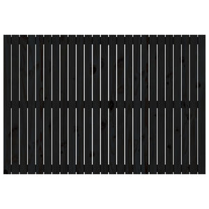 Schwarzes Wand-Kopfteil 160cm Massivholz