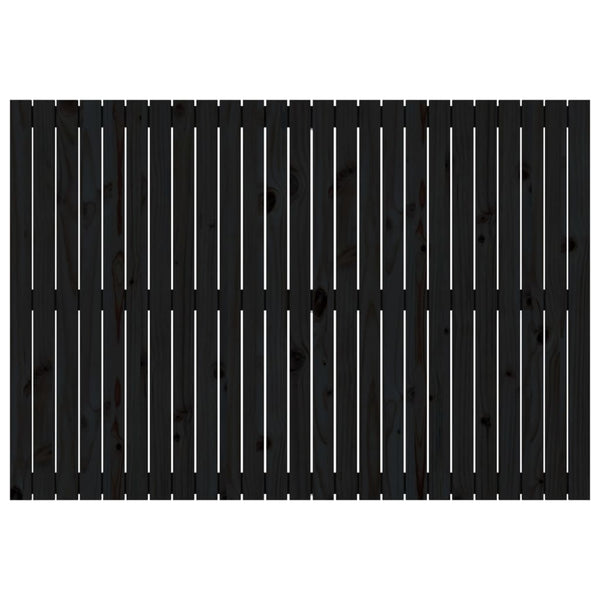 Schwarzes Wand-Kopfteil 160cm Massivholz